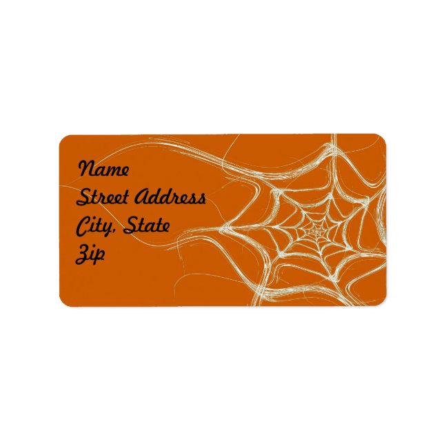 Spider Web Fractal Background Address Sticker (Front)