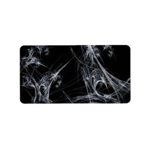 Spider Web Fractal Background Address Sticker
