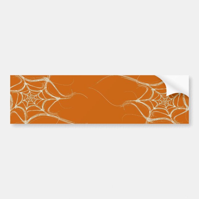 Spider Web Fractal Background Bumper Sticker (Front)