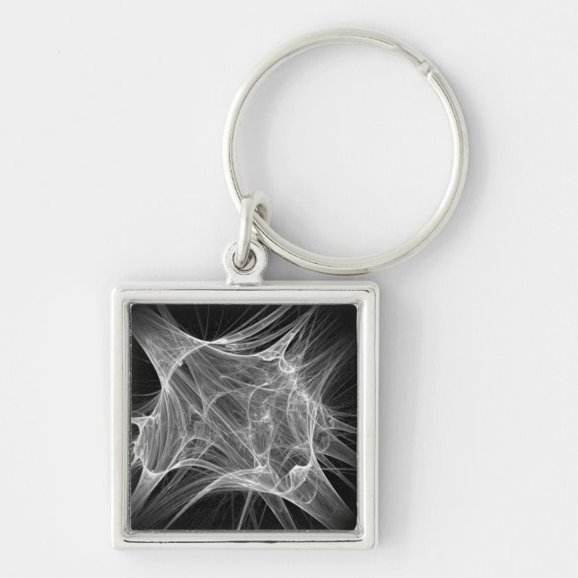 Spider Web Fractal Design Key Ring (Front)