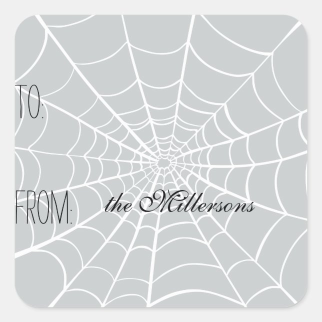 Spider Web Gift Tag (Front)