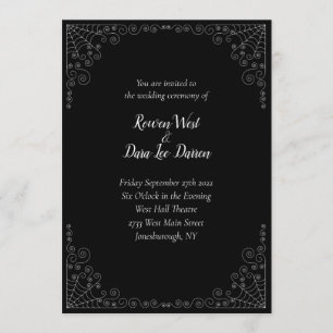 Spider Web Gothic Wedding Invitation