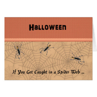 Spider Web Halloween Card