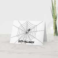 Spider Web Halloween Greeting Card- Blank