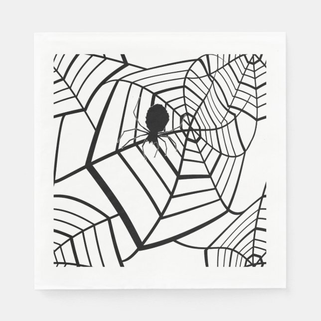 Spider Web - Halloween - Paper Napkin (Front)