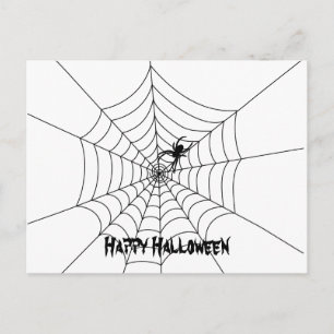 Spider Web Halloween Postcard