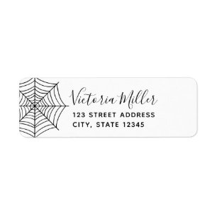 Spider Web Halloween Return Address Label