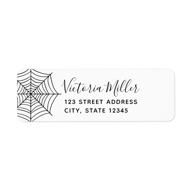 Spider Web Halloween Return Address Label (Front)