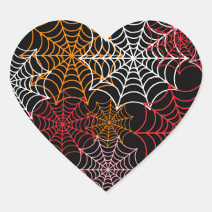 Spider Web Heart Sticker