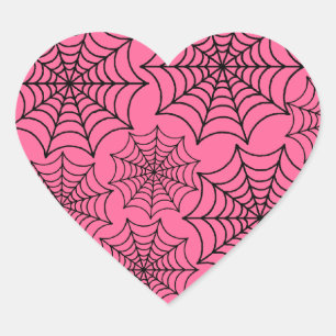 Spider Web Heart Sticker