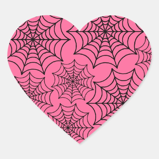 Spider Web Heart Sticker (Front)