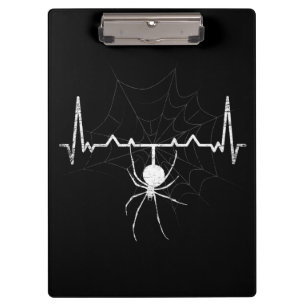 Spider Web Heartbeat Cobweb Spider Gift Clipboard