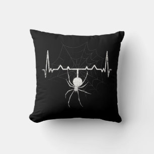 Spider Web Heartbeat Cobweb Spider Gift Cushion