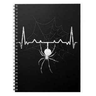 Spider Web Heartbeat Cobweb Spider Gift Notebook