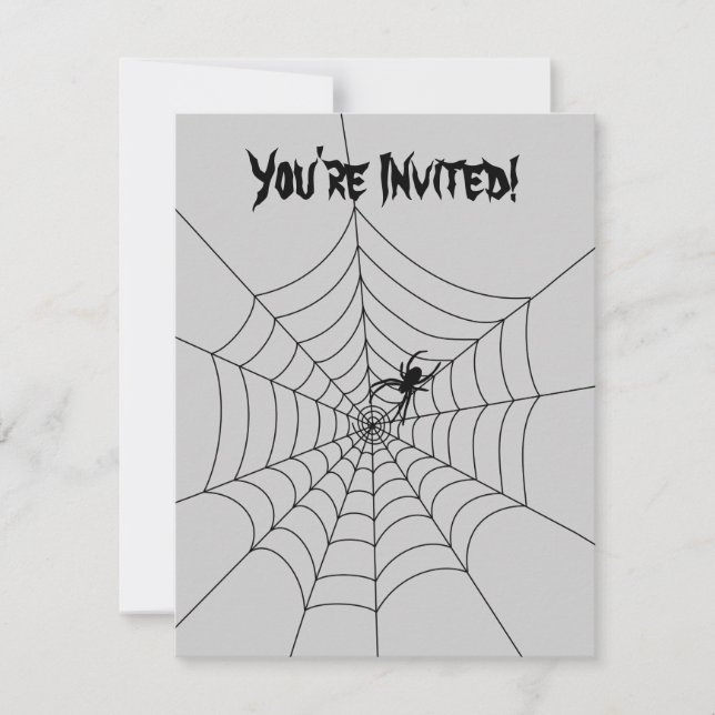 Spider Web Invitation- Blank Invitation (Front)