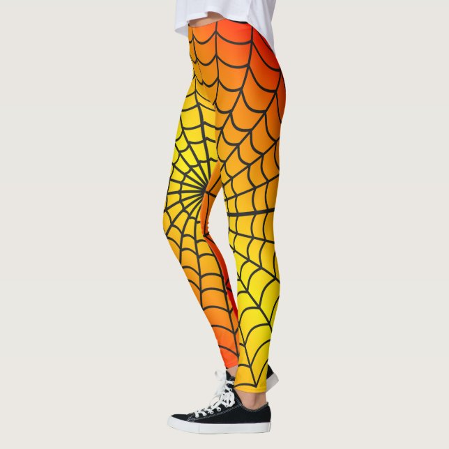 Spider Web Pattern ~  Fire Pattern ~ Leggings (Left)