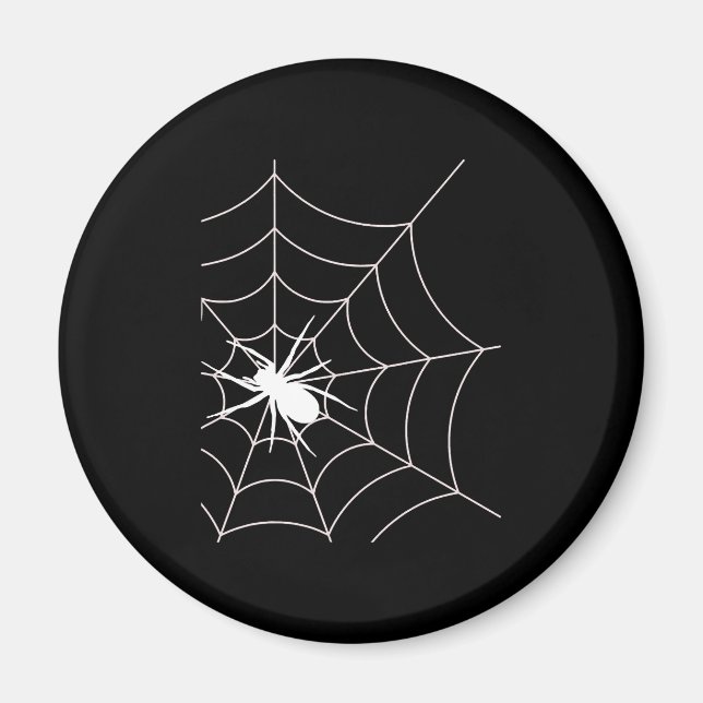 Spider Web Pregnancy Announcement Halloween Magnet (Front)
