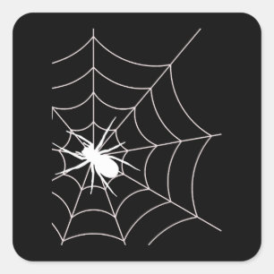 Spider Web Pregnancy Announcement Halloween Square Sticker