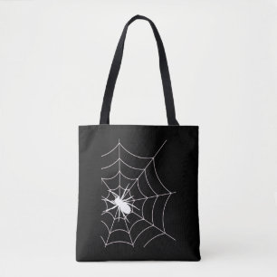 Spider Web Pregnancy Announcement Halloween Tote Bag