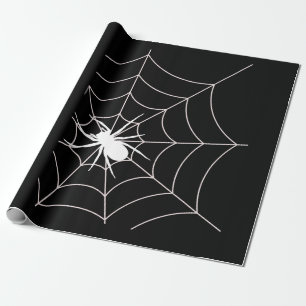 Spider Web Pregnancy Announcement Halloween Wrapping Paper