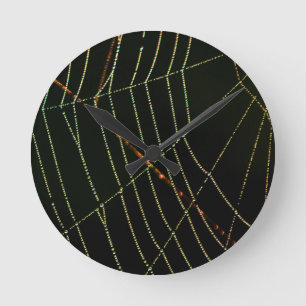 Spider Web Round Clock