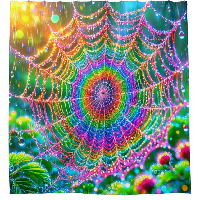 Spider Web Shower Curtain (Front)