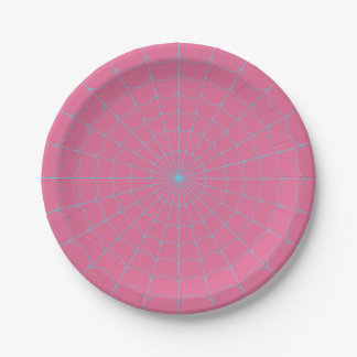 Spider Web (Sky Blue) Paper Plate