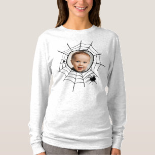 Spider web spiderweb spooky fun custom photo T-Shirt
