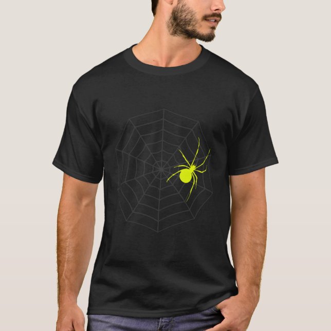 Spider Web Spiderweb Weird Decor Item Strange T-Shirt (Front)
