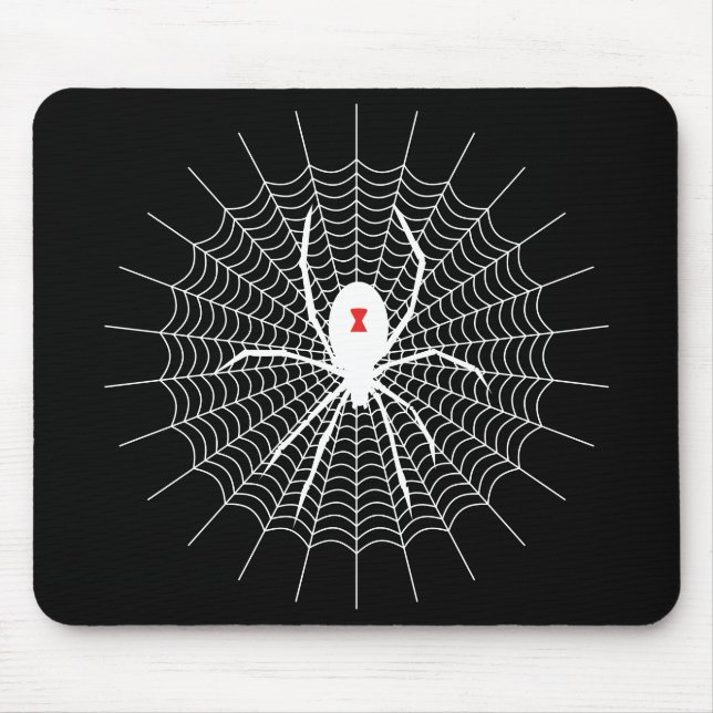 Spider Web Style With Black Widow Mouse Mat (Front)