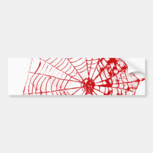 Spider Web The MUSEUM Zazzle Red Web Bumper Sticker