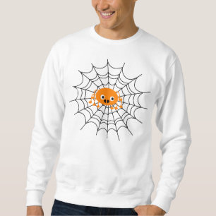 Spider Web with Spider Halloween Sweatshirt