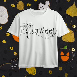 Spider webs and spiders over Halloween T-Shirt