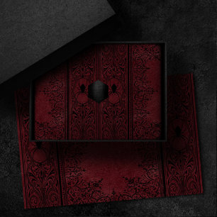 Spider Witch Dark Red Fantasy Spiderweb Flourish Tissue Paper