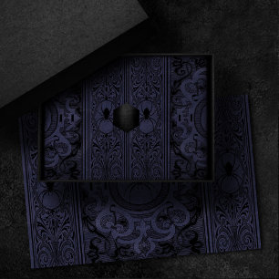 Spider Witch   Dusty Purple Spiderweb Flourish Tissue Paper