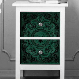 Spider Witch Emerald Green Spiderweb Flourish Tissue Paper