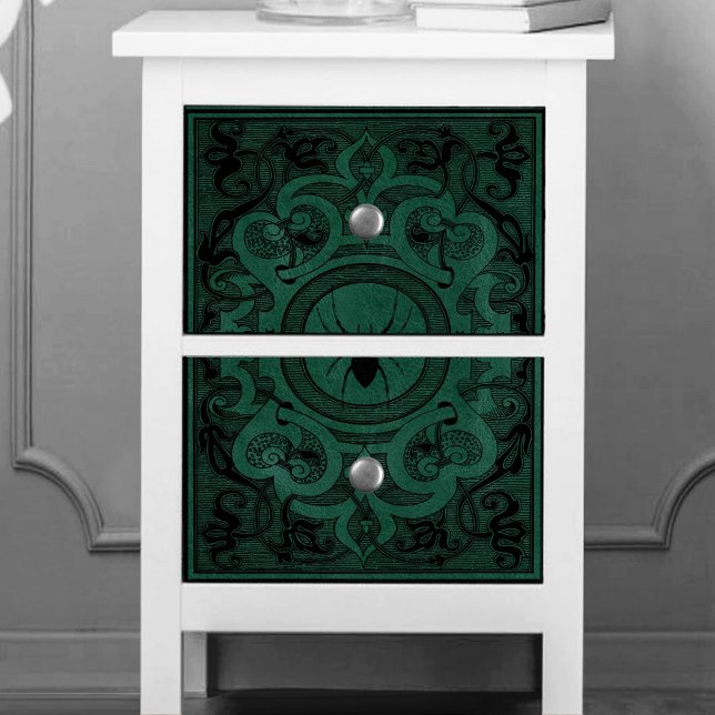 Spider Witch | Emerald Green Spiderweb Flourish Tissue Paper (Creator Uploaded)