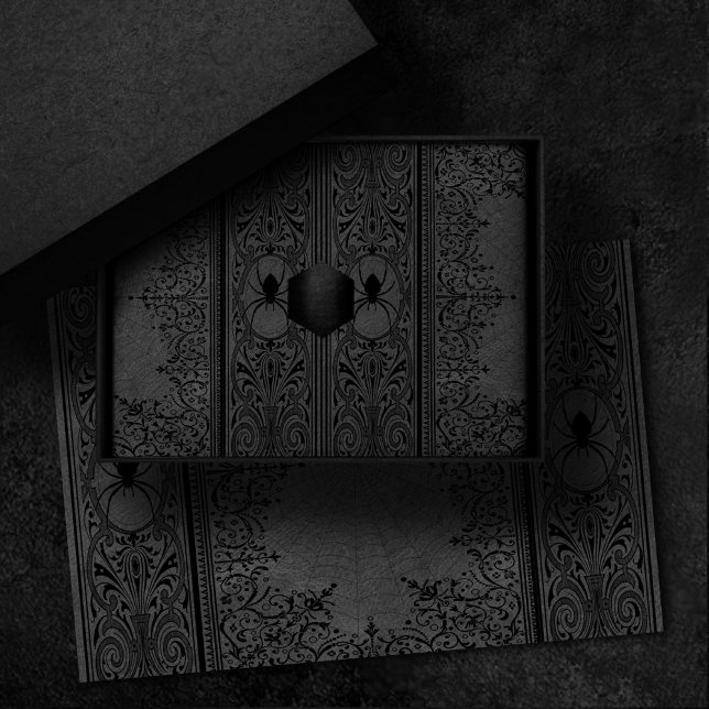 Spider Witch | Grey Fantasy Spiderweb Flourish Tissue Paper (Creator Uploaded)