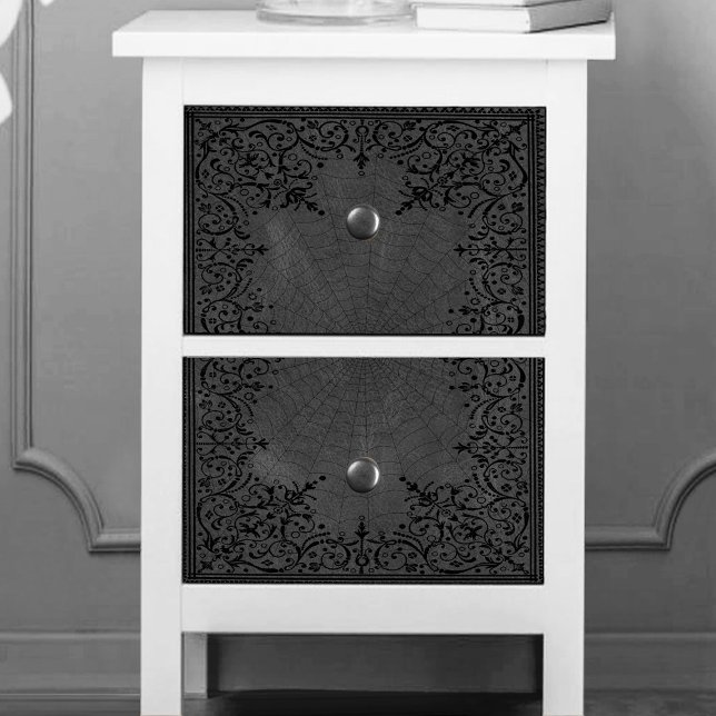 Spider Witch | Grey Fantasy Spiderweb Flourish Tissue Paper (Creator Uploaded)