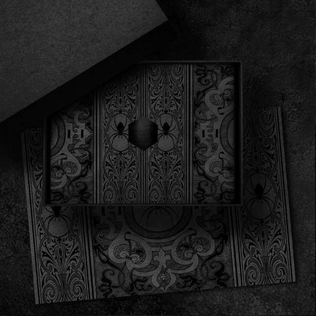 Spider Witch | Grey Fantasy Spiderweb Flourish Tissue Paper (Creator Uploaded)