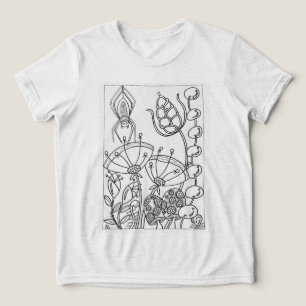 spider with fantasy flowers Tri-Blend shirt