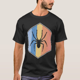 Spider With Retro Colours In A Hexagon T-Shirt
