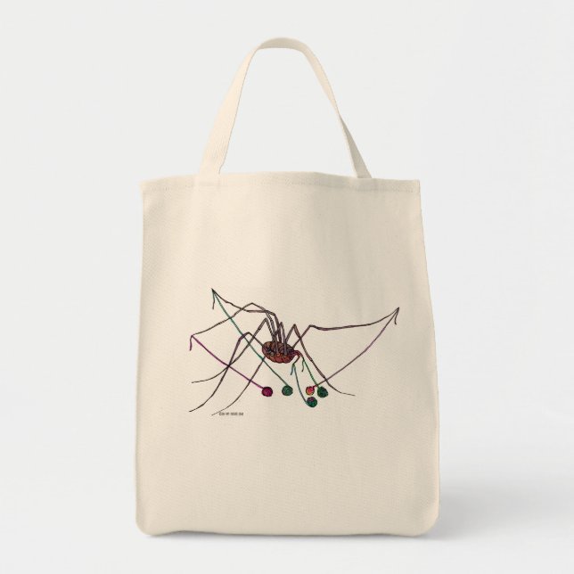 Spider with Yarn Tote Bag (Front)