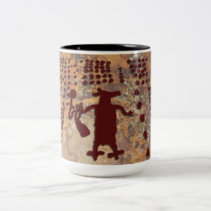 Spider Woman and Coyote Two-Tone Coffee Mug