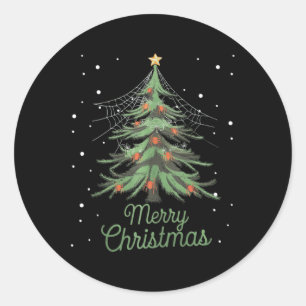 Spider Xmas Tree Spiders Christmas Tree Classic Round Sticker