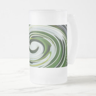 SpiderLily Twist Frosted Glass Beer Mug