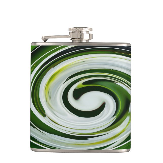 SpiderLily Twist Hip Flask (Front)