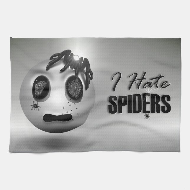 Spidermoji Kitchen Linen Tea Towel (Horizontal)