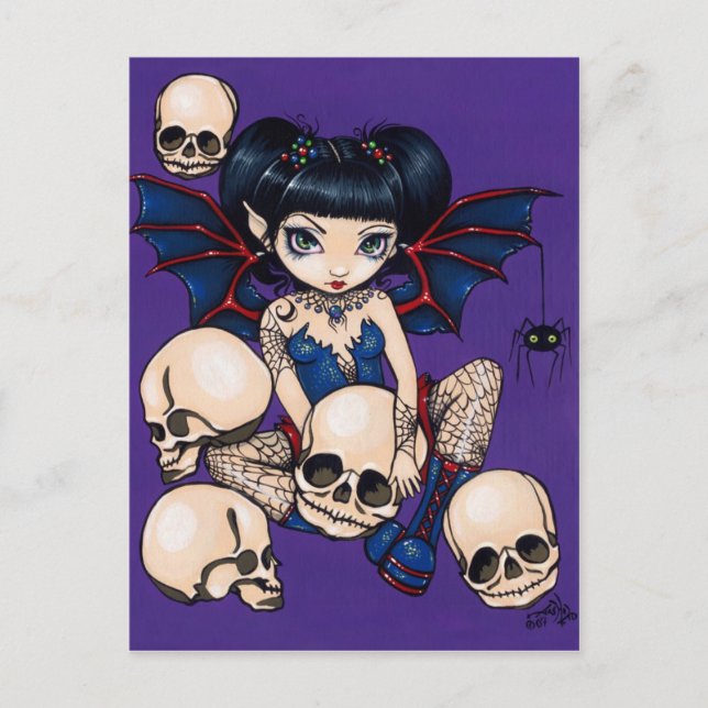 "Spiders and Skulls" Postcard (Front)