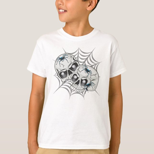 Spiders and Skulls T-Shirt (Front)